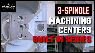 3-spindle Machining Centers, built in series