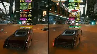 RTX 3090 Ti против RTX 4070 Ti | Cyberpunk 2077 | 4K Ultra | RT выключен | DLSS выключен