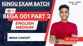 BEGA 001 PART 2 || MEDIA CONCEPT |  IMPORTANT QUESTION | IGNOU WALAY