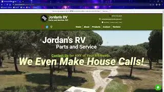 Web Design - Jordan's RV Service Mockup
