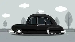 Car animation, 2D Animation.