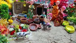 Barbie Doll All Day Routine In Indian Village/गाँव की Barbie की कहानीEp-18/Barbie Doll Bedtime Story