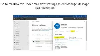 How to change messages sent and received size limit of mailbox in Admin center.