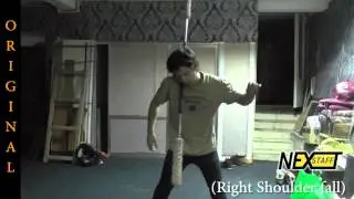 Фаер-шоу. Уроки Шест #54 (contact staff) Стиль Original - Right Shoulder fall
