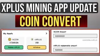 xplus mining app new update | xplus mining app coins convert live process full details review