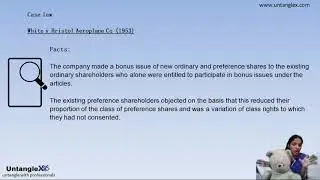 Case law on class right of shares in capital and financing ACCA Law - F4