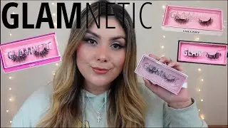 Testing out GLAMnetic lashes | demo of 4 different styles | do they pass the &ldquo;easy&rdquo; test???