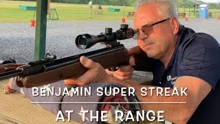 Benjamin Super streak at the range. 25 yards with Crosman premier hollow points and ultra magnums