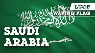Saudi Arabia - Flying Flag Looped Video Background