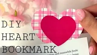 DIY HEART BOOKMARK / PAPER BOOKMARK / CUTE CRAFT  #youtubevideo / @KraftzLand