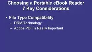 Choosing the Best Portable eBook Reader: 7 Key Considerations - File Type Compatibility