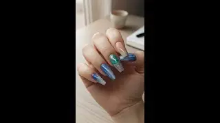 Learn Beginner Nail Education | Cute Custom Winter Glitter Ombre Nail Art