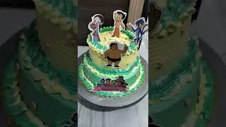 how to make two tier cartoon theme cake without fondant #youtube shorts #cake decoration