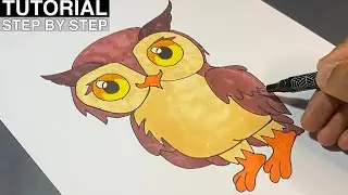 How to draw an owl easy | step by step drawing #owl #stepbystep #owldrawing