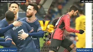 Paris Saint-Germain Vs. AC Milan | UEFA Champions League | Groupstage Matchday 4