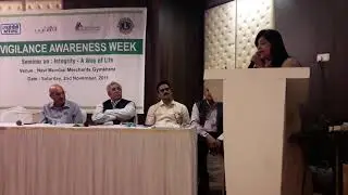 DRZYA's Founder - Director Geeta Poduval speaks in Vigilance Week Seminar..