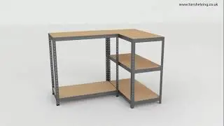 5-Tier Heavy Duty Garage Storage Racking Shelf - Assembly Instructions