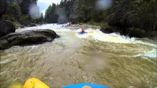 Ammer bei gut Mittelwasser mit dem Kajak