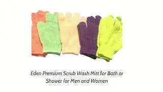 Eden Premium Scrub Wash Mitt for Bath or Shower for Men and Women