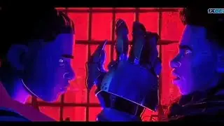 Miles meet his evil variant Prowler Scene Spider-man:Across the SPIDER-VERSE