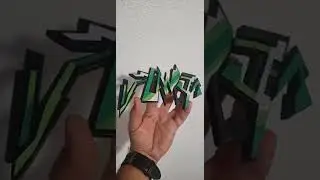 3D Printed Graffiti designed in Blender software. Graffitti says POWER. Will have to sand next one.