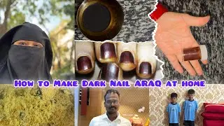  How To Make Dark Nail ARAQ At Home | Nakhun ki mehendi🌺 | Hyderabadi Khadi Recipe 🌸 #vlog  #mehndi 