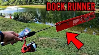 UGLY STIK DOCK RUNNER CHALLENGE! Catching BIG BASS on DOCK RUNNER FISHING ROD! RICHMOND VA FISHING!
