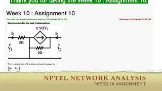 NPTEL Network Analysis Week 10 Assignment Solution 2022  #swayam #nptel #week10