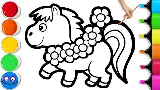 How To Draw a Funny Horse Flower | Horse Drawing | Easy Step By Step Tutorial