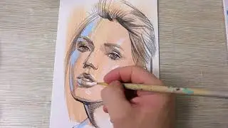 Portrait Speed painting / Acrylic Painting  / Daily challenge #83