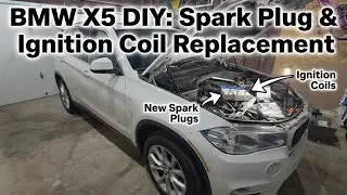 2016 BMW X5 ignition coil and sparkplug replacement