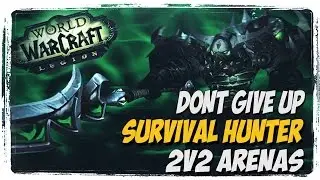 856+ Survival hunter 2v2 arena analysis DONT GIVE UP!! | wow legion patch 7.1