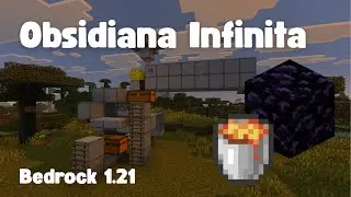 GRANJA DE OBSIDIANA FACIL en Minecraft Bedrock 1.21 (MCPE/Xbox/PC/PS/Switch)