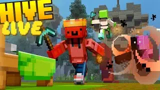 🔴HIVE LIVE! | Playing Bed Wars With Fun Games On Monday:D Playing With Viewers/CS🔴Join For Beans!!!