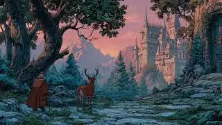 Disney Oldies Playing in Another Room | Sunset Dreams by the Castle in the Mountains 🎶✨