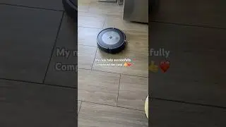 My new help in my kitchen # youtubeshort #song #help#Roomba#kitchencleaning @Abbys-Kitchen