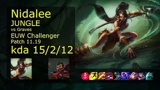 Nidalee vs Graves Jungle - EUW Challenger 15/2/12 Patch 11.19 Gameplay