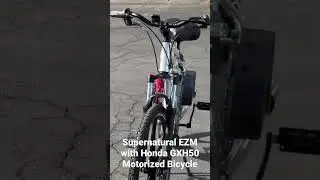 Motorized bike with Honda GXH50 motor from Heliobikes