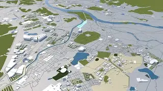 Daegu South Korea 90km city 3d model