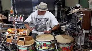 Emedin Rivera Having Fun With Congas Toms