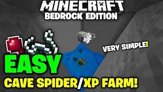 1.18 EASY AND SIMPLE CAVE SPIDER FARM IN MINECRAFT BEDROCK (MCPE, XBOX PS4 PS5 SWITCH WINDOWS 10)