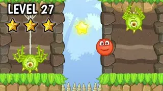 Red Ball 5 Level 27 Walkthrough / Playthrough Video | Hidden Treasure Chest Explored.