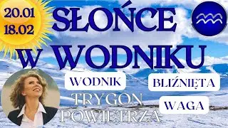 Słońce w WODNIKU♒️ 20.01 - 18.02 💨 Trygon powietrza - Wodnik, Bliźnięta, Waga