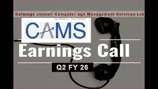 Computer Age Management Services Ltd concall for Q2FY26 l cams l Computeragemanagementservices