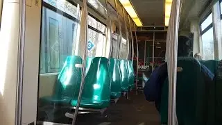 RET Metro Type B (5320 met reclame) rit op lijn C van Spijkenisse Centrum naar Tussenwater