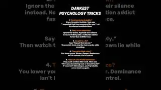 Dark Psychology Tactics People Use to Control You#Psychology #Awareness