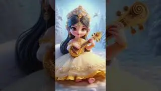 Little Saraswati Maa#love #devotionalsongs #education #music #ai shorts #