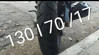 retorno sobre o pneu 130/70/17 na Shineray Jef 150s