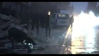 استمرار عمليات انتشال الضحايا من تحت الأنقاض في أرمناز  بريف إدلب
