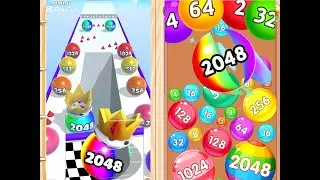 2048 Bubble Merge ball v/s Balls merging time 2048 ball merge ball android and brain teaser game